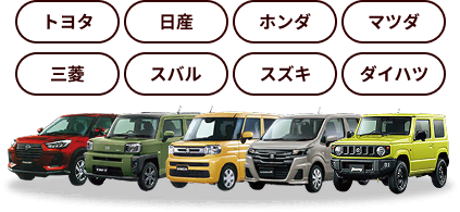 全メーカー・全車種取り扱いしているので、メーカーごとの特徴や似た車種との違いも当社営業マンがしっかりお答えいたします。