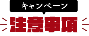 キャンペーン注意事項